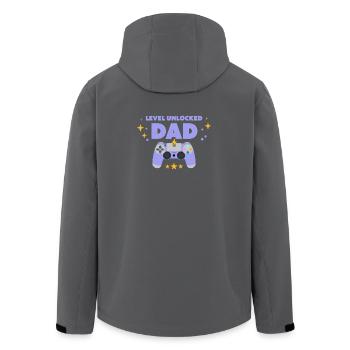 Level unlocked: Dad - Men’s Recycled Softshell Jacket by Stanley/Stella - anthracite - Back - AI Model Male 185 light (185cm)