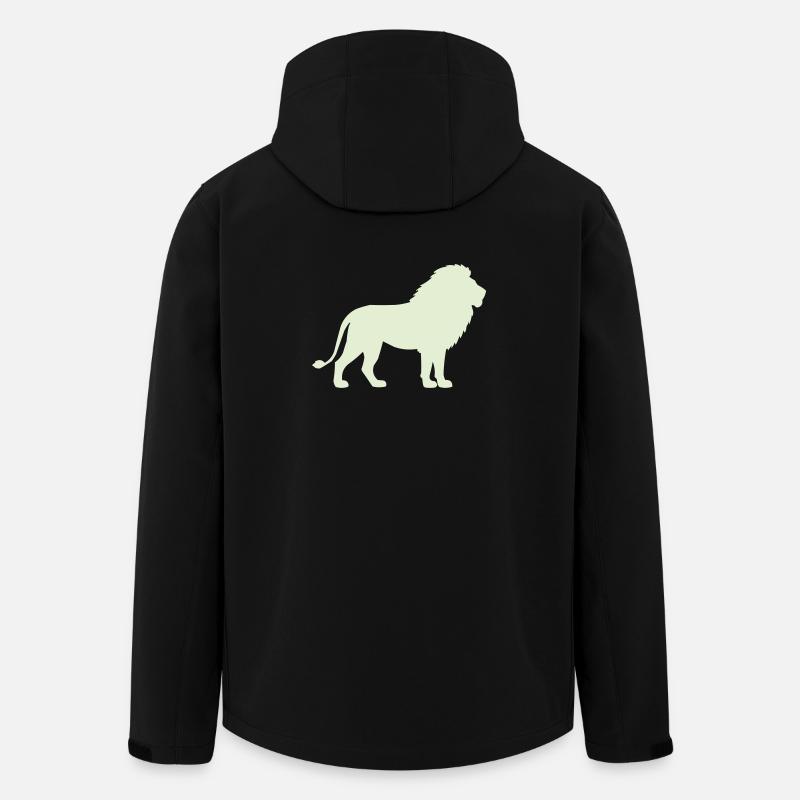 Lion Silhouette Pastel Green - Men’s Recycled Softshell Jacket by Stanley/Stella - black