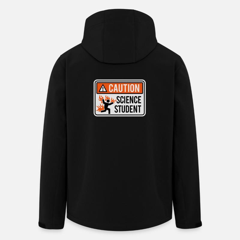 Attention étudiant en sciences - physique / chimie - Veste softshell homme en polyester recyclé Stanley/Stella - noir