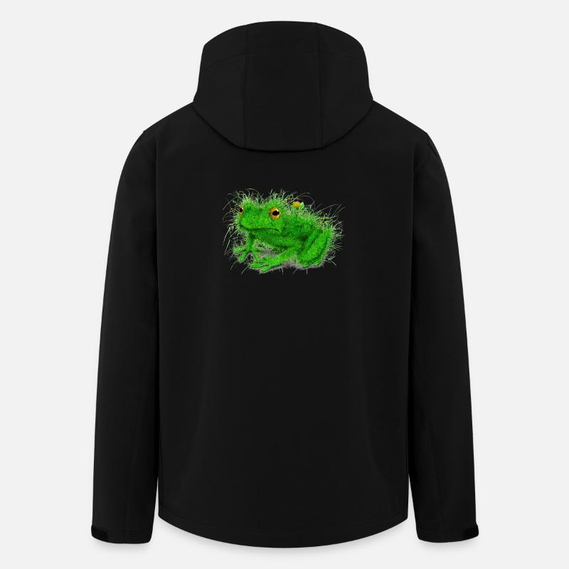 Gras Frosch - Recycelte Männer Softshell-Jacke von Stanley/Stella - Schwarz