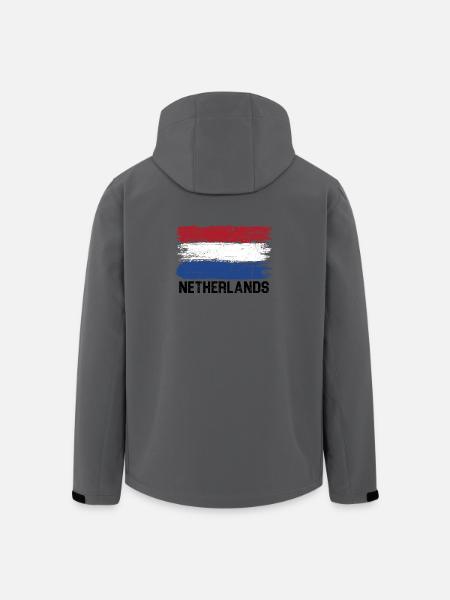 Pinselstrich-Trikolore-Flagge - Recycelte Männer Softshell-Jacke von Stanley/Stella - Schwarz