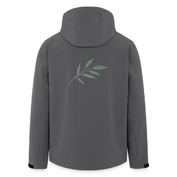 Olive Branch - Men’s Recycled Softshell Jacket by Stanley/Stella - black - Back - AI Model Male 185 light (185cm)