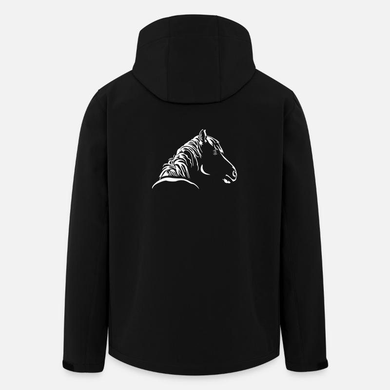 Pferd Kopf "Black Edition" - Recycelte Männer Softshell-Jacke von Stanley/Stella - Schwarz