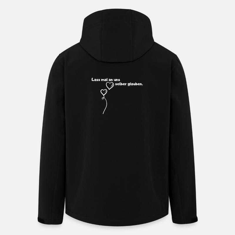 Lass an uns glauben Ballons - Recycelte Männer Softshell-Jacke von Stanley/Stella - Schwarz