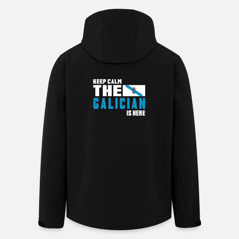 Drapeaux de Galice Keep Calm - Veste softshell homme en polyester recyclé Stanley/Stella - noir