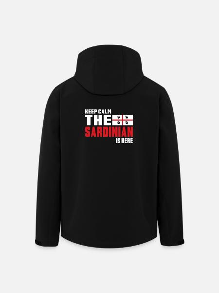 Keep Calm Sardinia flag design - Men’s Recycled Softshell Jacket by Stanley/Stella - black