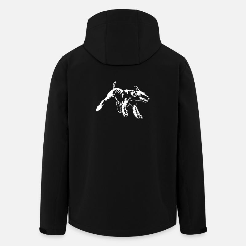 Airedale Terrier « Édition Noire » - Veste softshell homme en polyester recyclé Stanley/Stella - noir