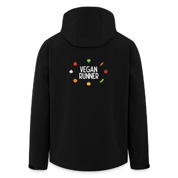 Veganer Läufer - Recycelte Männer Softshell-Jacke von Stanley/Stella - Schwarz - Hinten - AI Model Male 185 light (185cm)
