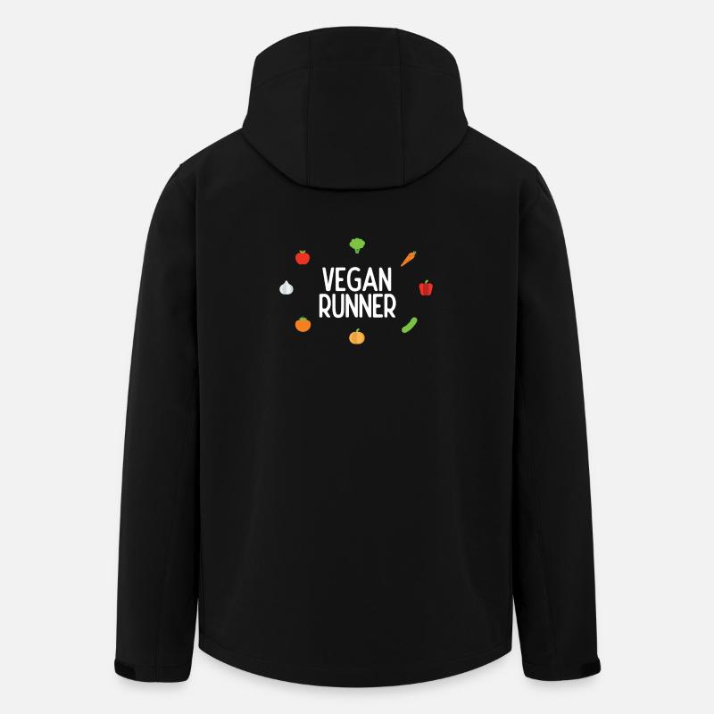 Coureur végétalien - Veste softshell homme en polyester recyclé Stanley/Stella - noir