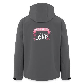 Salsa is my Love! Latino Tänzerin Geschenk - Recycelte Männer Softshell-Jacke von Stanley/Stella - Anthrazit - Hinten - AI Model Male 185 light (185cm)