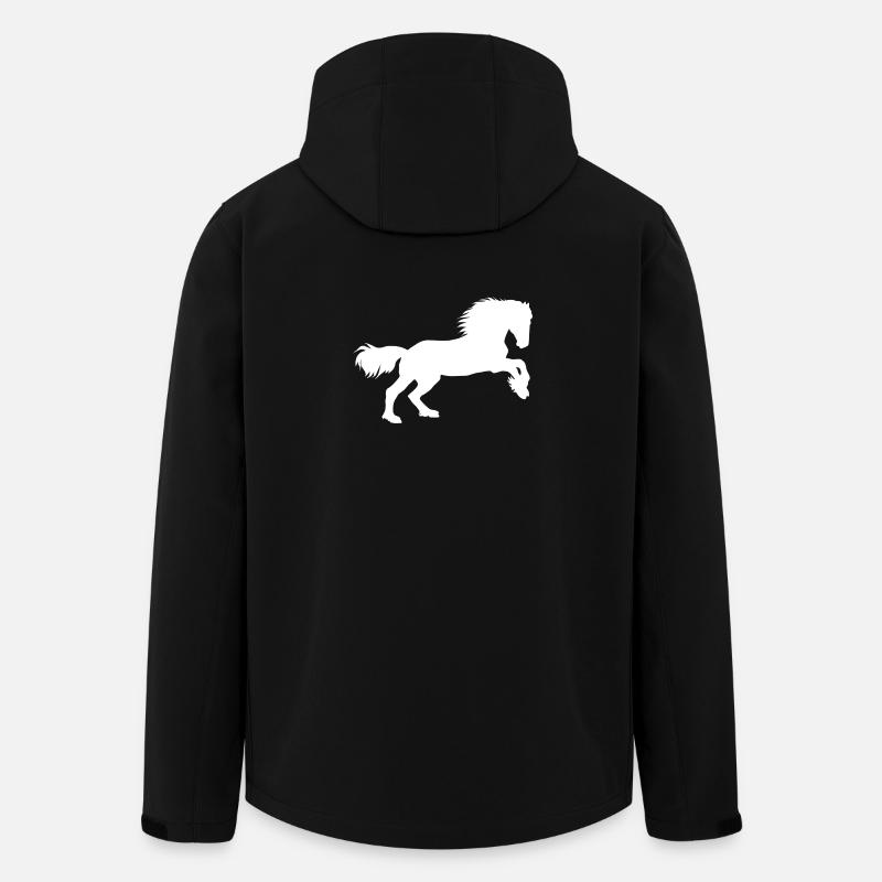 Puissance des chevaux - Veste softshell homme en polyester recyclé Stanley/Stella - noir