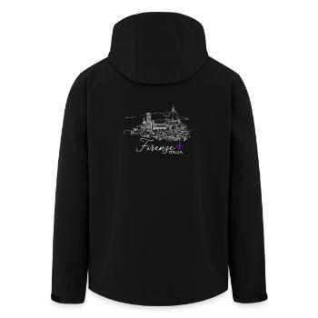 Firenze Italia - Recycelte Männer Softshell-Jacke von Stanley/Stella - Schwarz - Hinten - AI Model Male 185 light (185cm)