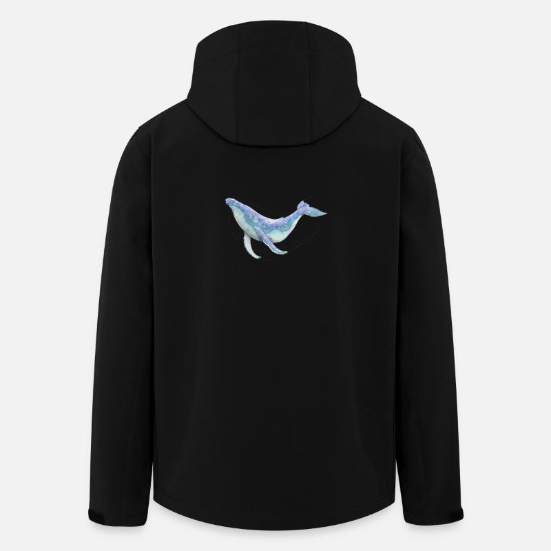 Humpback whale - Men’s Recycled Softshell Jacket by Stanley/Stella - black