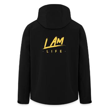 I am life zen motivation - Veste softshell homme en polyester recyclé Stanley/Stella - noir - Dos - AI Model Male 185 light (185cm)