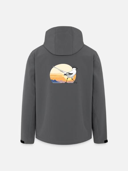 Bird at sunrise - Men’s Recycled Softshell Jacket by Stanley/Stella - black