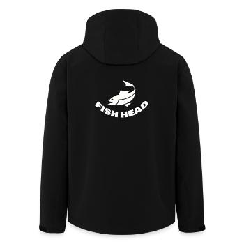 FISH HEAD - Men’s Recycled Softshell Jacket by Stanley/Stella - black - Back - AI Model Male 185 light (185cm)