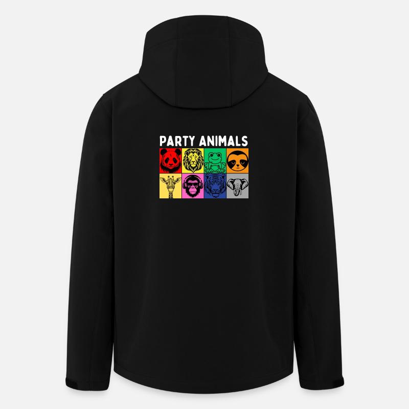 Partylöwen - Recycelte Männer Softshell-Jacke von Stanley/Stella - Schwarz