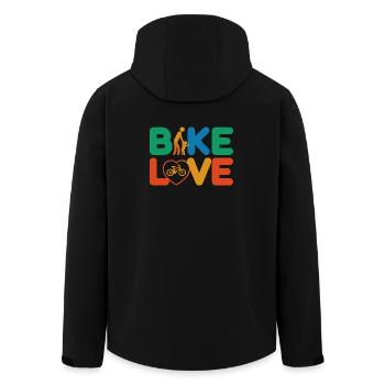 Bike Love Adventure - Veste softshell homme en polyester recyclé Stanley/Stella - noir - Dos - AI Model Male 185 light (185cm)