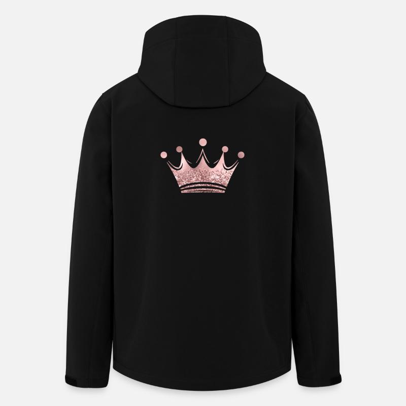 Queen/King Crown Glitter Personalizable - Men’s Recycled Softshell Jacket by Stanley/Stella - black