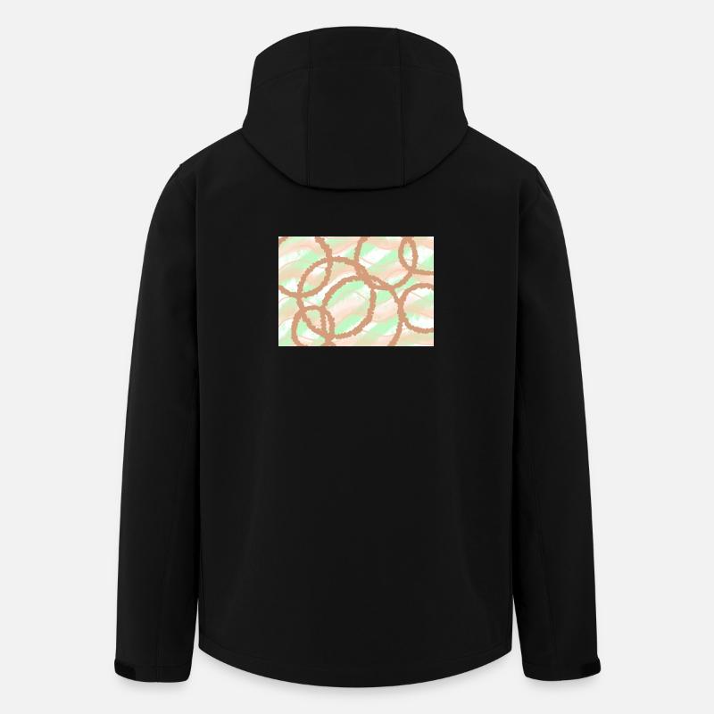 Brown Circles Background - Men’s Recycled Softshell Jacket by Stanley/Stella - black