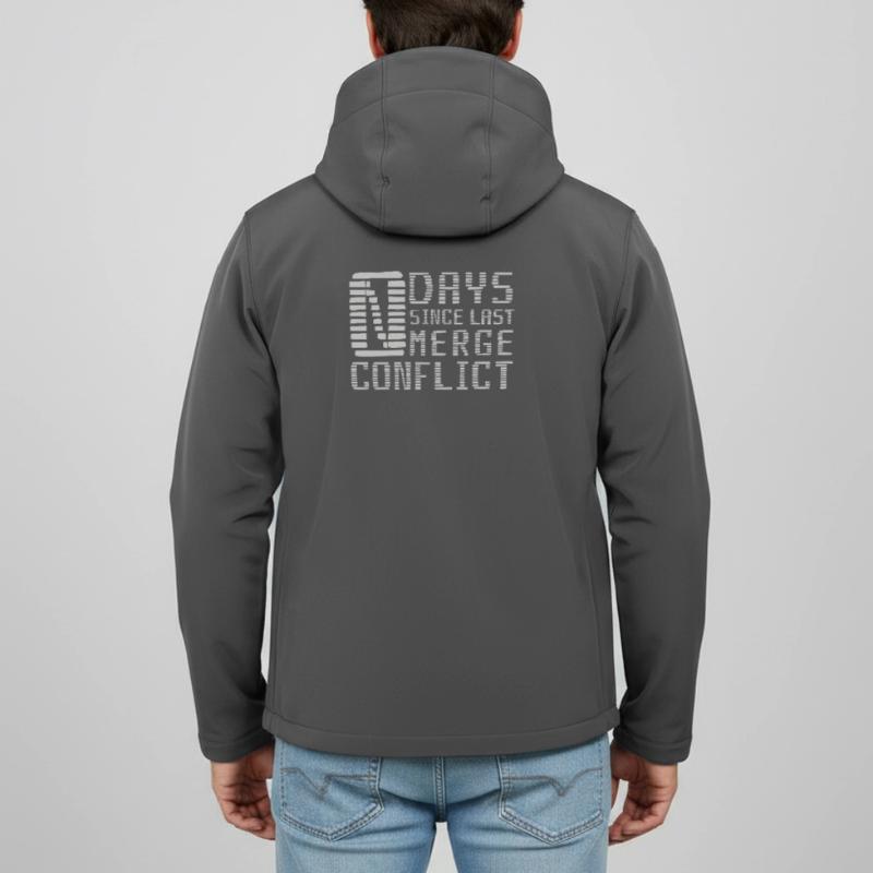 Merge Conflict Software Developer Developer geek Men’s Recycled Softshell Jacket Discoverer by Stanley/Stella