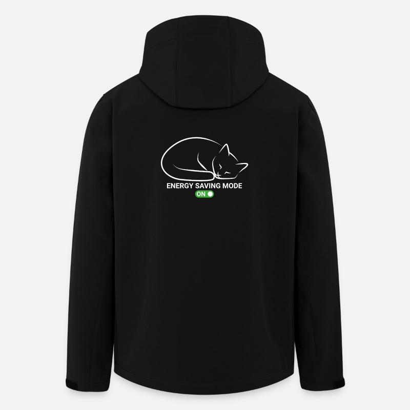 Cat in power saving mode - Men’s Recycled Softshell Jacket by Stanley/Stella - black