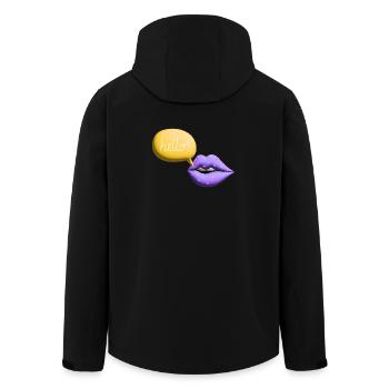 Bouche Hello Lèvres Rétro 3D Coloré - Veste softshell homme en polyester recyclé Stanley/Stella - noir - Dos - AI Model Male 185 light (185cm)