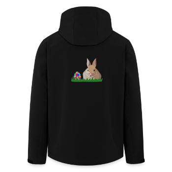 Olli Easter Bunny - Men’s Recycled Softshell Jacket by Stanley/Stella - black - Back - AI Model Male 185 light (185cm)