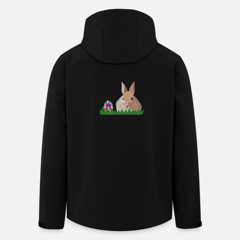 Olli Osterhase - Recycelte Männer Softshell-Jacke von Stanley/Stella - Schwarz