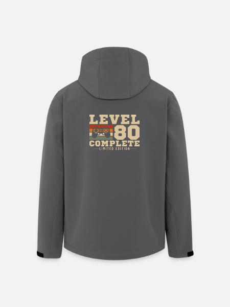 Level 80 Complete 80th Anniversary Gift - Men’s Recycled Softshell Jacket by Stanley/Stella - black