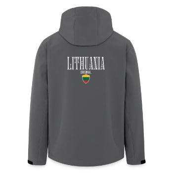 Drapeau lituanien, fierté lituanienne - Veste softshell homme en polyester recyclé Stanley/Stella - charbon - Dos - AI Model Male 185 light (185cm)