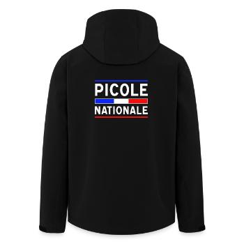 Picole Nationale nouveau design - Veste softshell homme en polyester recyclé Stanley/Stella - noir - Dos - AI Model Male 185 light (185cm)