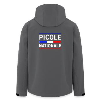 National Drinking Alley New Design - Men’s Recycled Softshell Jacket by Stanley/Stella - anthracite - Back - AI Model Male 185 light (185cm)