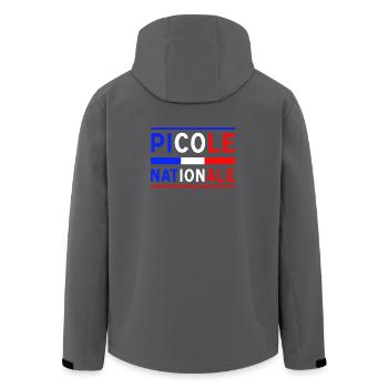 National Drinking Alley New Design - Men’s Recycled Softshell Jacket by Stanley/Stella - black - Back - AI Model Male 185 light (185cm)