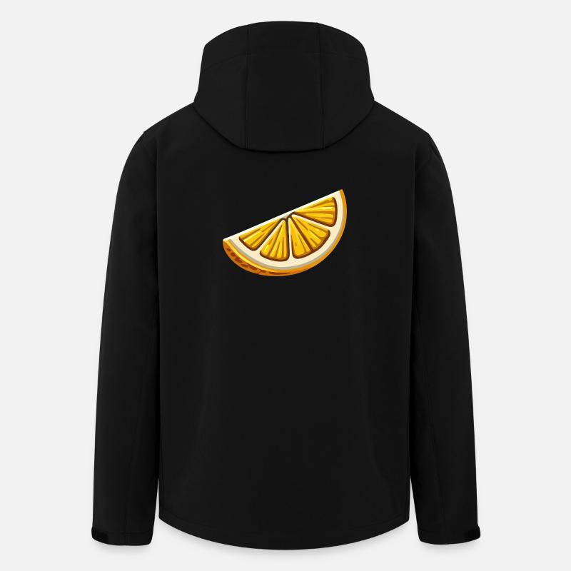 Bright cartoon orange slice - Men’s Recycled Softshell Jacket by Stanley/Stella - black