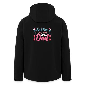 Future papa Futur père - Veste softshell homme en polyester recyclé Stanley/Stella - noir - Dos - AI Model Male 185 light (185cm)