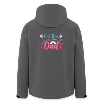 Future papa Futur père - Veste softshell homme en polyester recyclé Stanley/Stella - charbon - Dos - AI Model Male 185 light (185cm)