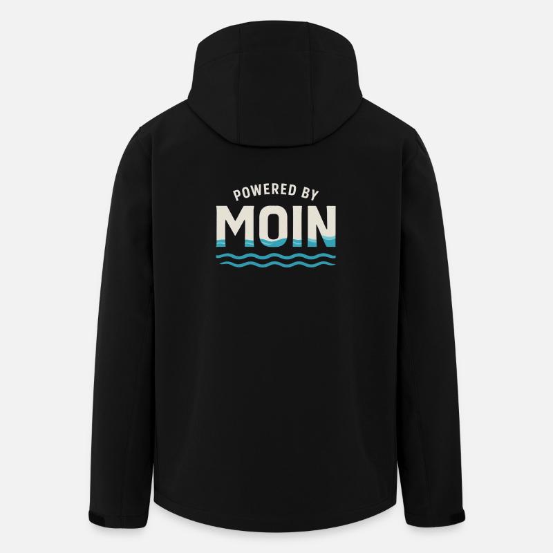 Moon Power Waves Logo - Veste softshell homme en polyester recyclé Stanley/Stella - noir