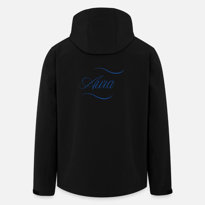 Aura Eleganz Schriftzug - Recycelte Männer Softshell-Jacke von Stanley/Stella - Schwarz