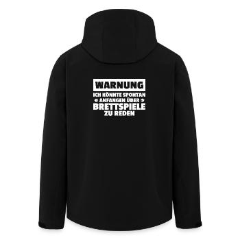 Warnung Gesellschaftsspiel Brettspiel - Recycelte Männer Softshell-Jacke von Stanley/Stella - Schwarz - Hinten - AI Model Male 185 light (185cm)