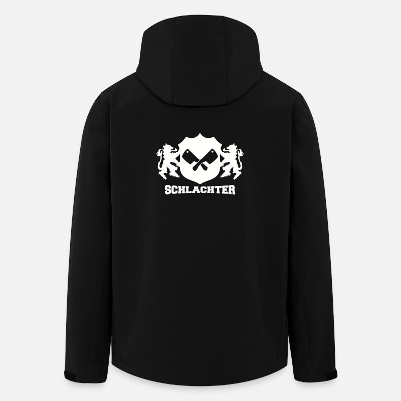 Emblème du boucher - Veste softshell homme en polyester recyclé Stanley/Stella - noir