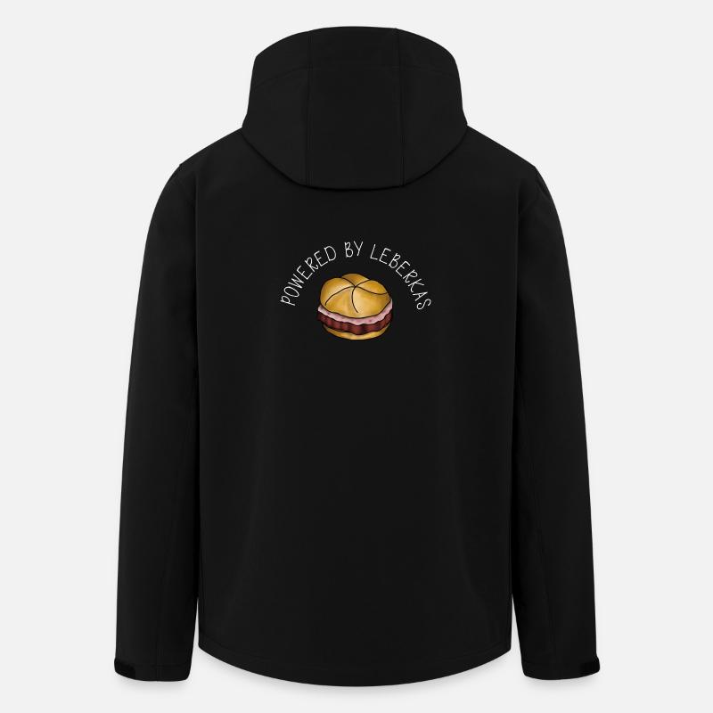 Powered by Leberkas – Leberkäse Spruch - Recycelte Männer Softshell-Jacke von Stanley/Stella - Schwarz