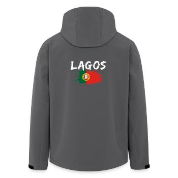 Drapeau de Lagos Portugal - Veste softshell homme en polyester recyclé Stanley/Stella - charbon - Dos - AI Model Male 185 light (185cm)