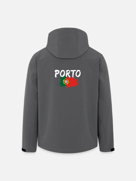 Porto Portugal Flag - Men’s Recycled Softshell Jacket by Stanley/Stella - black
