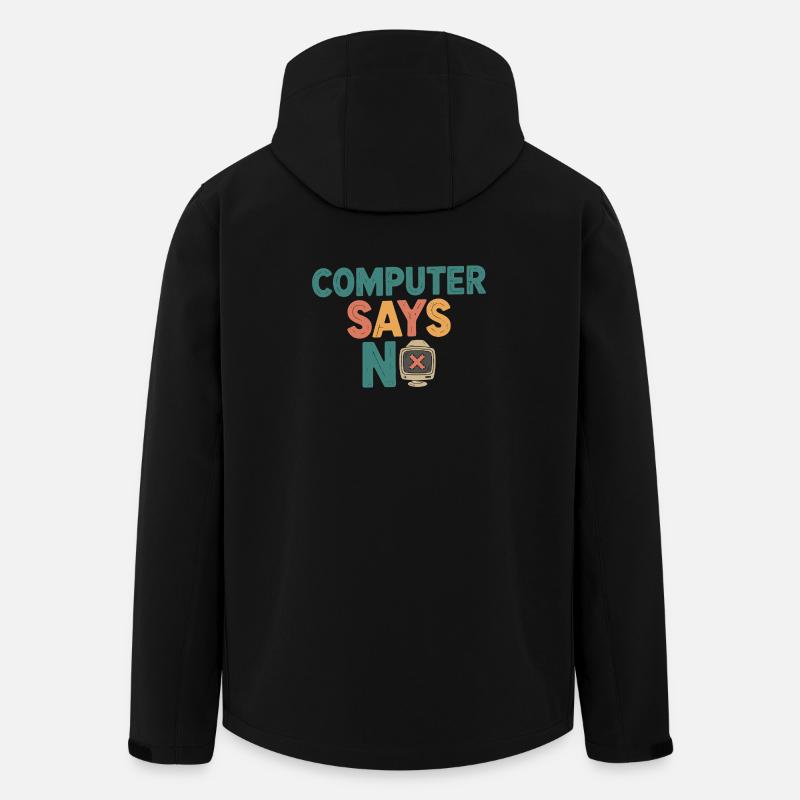 Retro Computer Says No - Men’s Recycled Softshell Jacket by Stanley/Stella - black