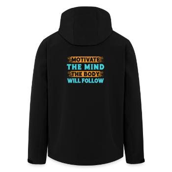 Fitness Motivation Bodybuilder Motivate Mind Body - Recycelte Männer Softshell-Jacke von Stanley/Stella - Schwarz - Hinten - AI Model Male 185 light (185cm)