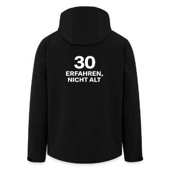30 – Erfahren, nicht alt | 30. Geburtstag Shirt - Recycelte Männer Softshell-Jacke von Stanley/Stella - Schwarz - Hinten - AI Model Male 185 light (185cm)