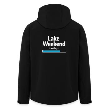 Compte à rebours du week-end du lac vers les journées en mer - Veste softshell homme en polyester recyclé Stanley/Stella - noir - Dos - AI Model Male 185 light (185cm)