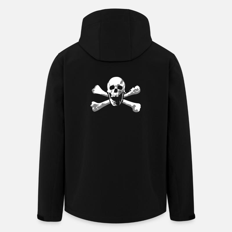 Skull & Bones - Recycelte Männer Softshell-Jacke von Stanley/Stella - Schwarz