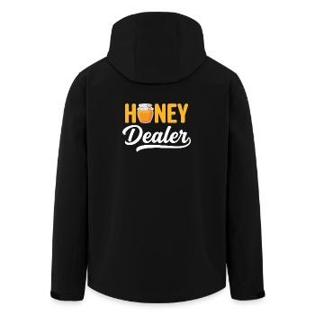 Honey Dealer Beekeeper Honeycomb Beekeeping - Men’s Recycled Softshell Jacket by Stanley/Stella - black - Back - AI Model Male 185 light (185cm)